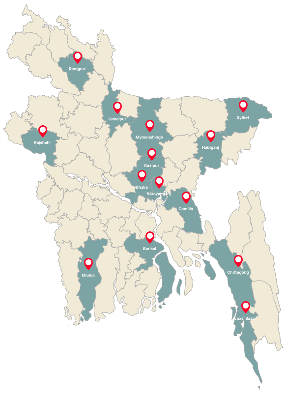 Map of offices